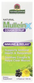 NATURES ANSWER: Mullein X Cough Immune and Relax Cough Syrup, 4 fo