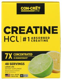CON CRET: Creatine HCL Powder Lemon Lime, 4.5 oz