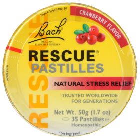 BACH: Rescue Pastilles Cranberry Flavor, 50 gm