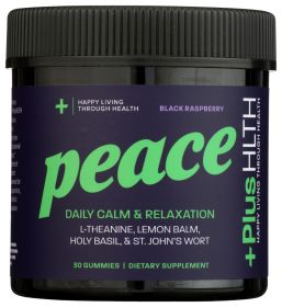 PLUSHLTH: Peace Gummy Black Raspberry, 30 pc