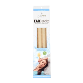 WALLY: Ear Candles Soy Unscented, 4 pc