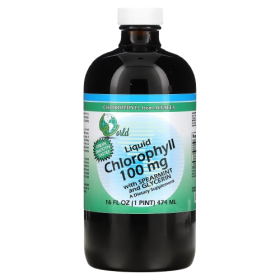 WORLD ORGANIC: Liquid Chlorophyll 100mg With Spearmint and Glycerin, 16 oz