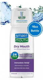 SmartMouth Dry Mouth Activated Breath Rinse 16 oz, Mint, Adult