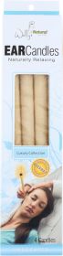 WALLY: Natural Ear Candles Beeswax Unscented, 4 pc