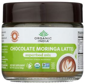 ORGANIC INDIA: Organic Chocolate Moringa Latte, 3.5 oz
