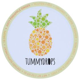 TUMMYDROPS: Organic Sweet Pineapple Ginger, 18 pc