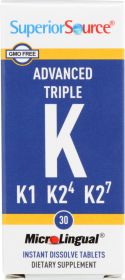 SUPERIOR SOURCE: Advanced Triple K 1050mcg K1 MK4 MK7, 30 tb