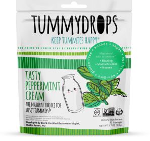 TUMMYDROPS: USDA Made With Organic Ingredients Tasty Peppermint Cream, 33 pc