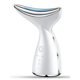 Face And Neck Tightening Device, Firm And Tightens Sagging Skin Face Neck Massager, Beauty Facial Massager For Women And Men - White (Color: White)